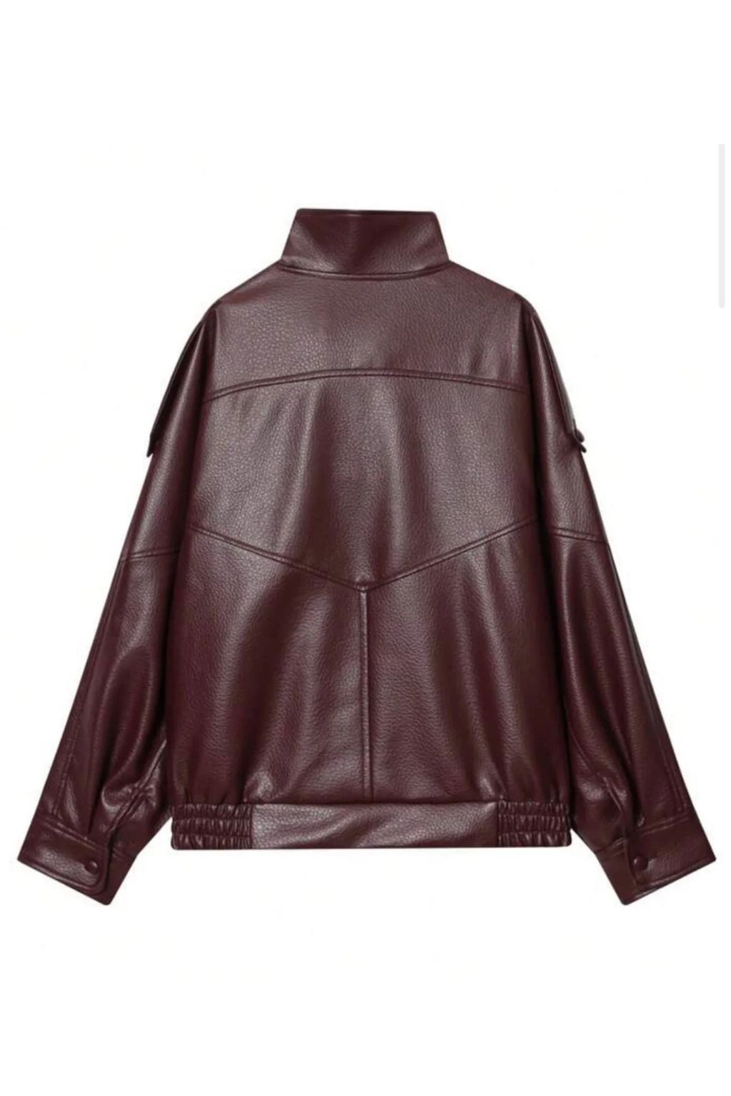 LERMONA Urban Style Bordo Deri Ceket